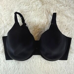 Auden Full Coverage Lightly Lined Bra 44G Black Underwire Everyday Support Comfy